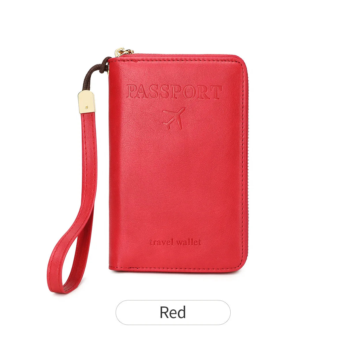 PU Leather Passport Holder – Large Capacity Travel Wallet