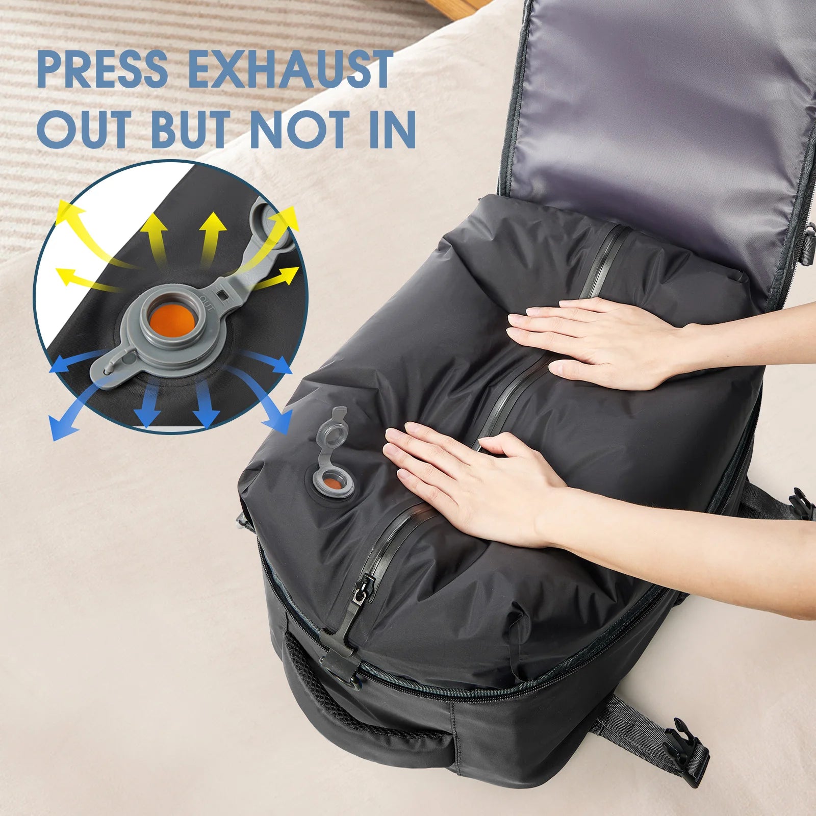 Spacious Vacuum Compression Travel Backpack