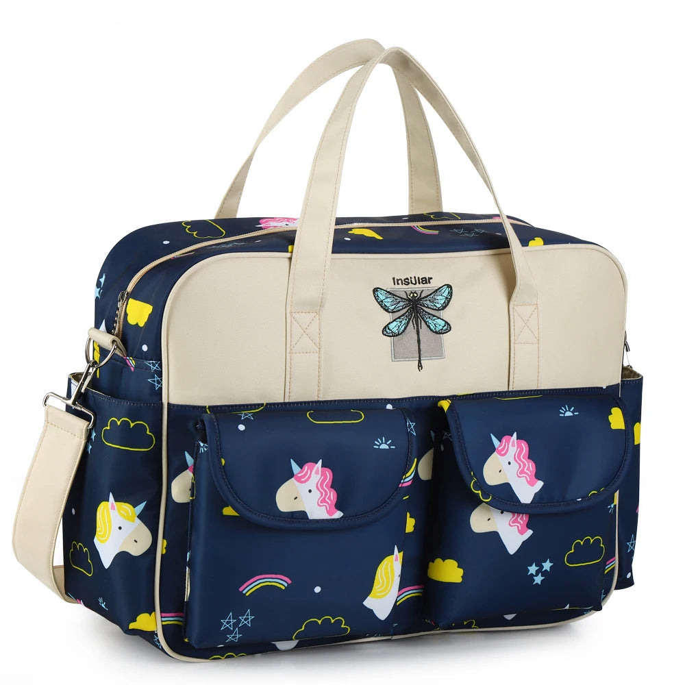 Waterproof Diaper Bag – Large Capacity Multifunctional Maternity Stroller Travel Bag