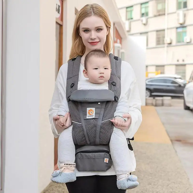 Baby Carrier with Hip Seat- Multifunctional Newborn to Toddler Carrier