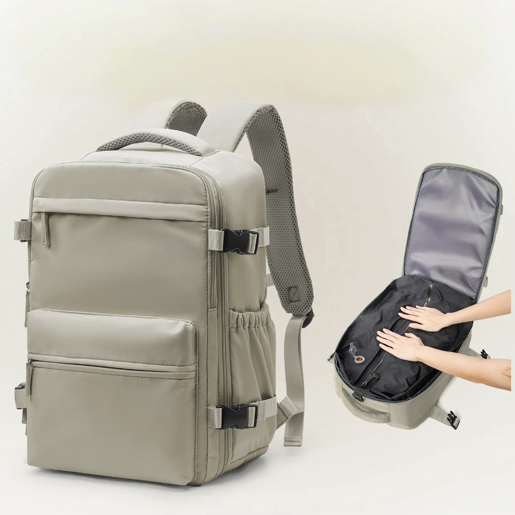 Smart Compression Travel Backpack – Fits 15.6" Laptop, 40x20x25 Travel Size