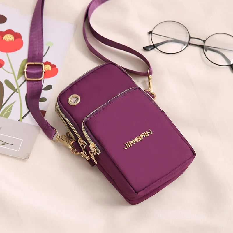 Mini Messenger Purse – Water-Resistant Nylon Crossbody for Shopping or Gym