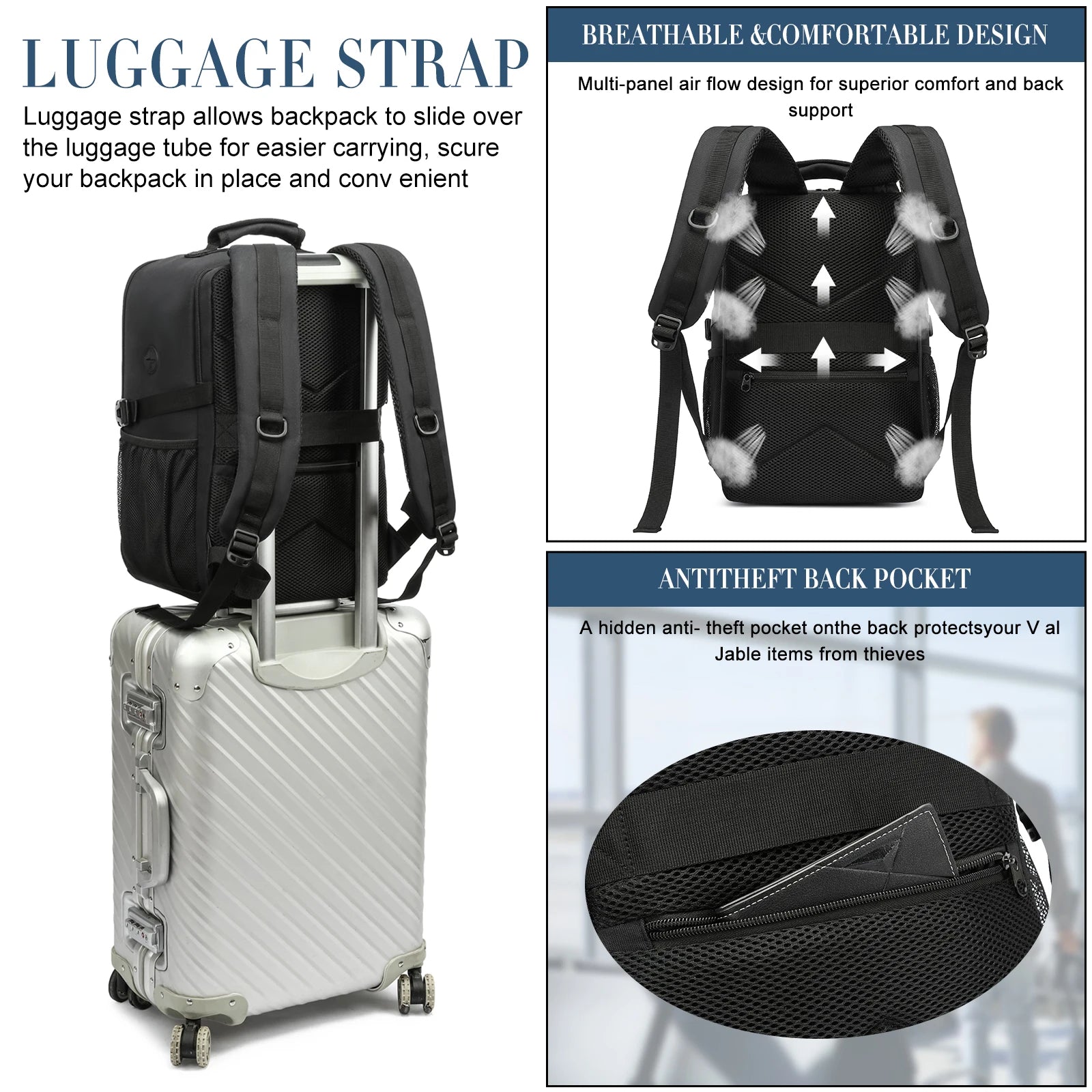Airline Carry-On Laptop Backpack