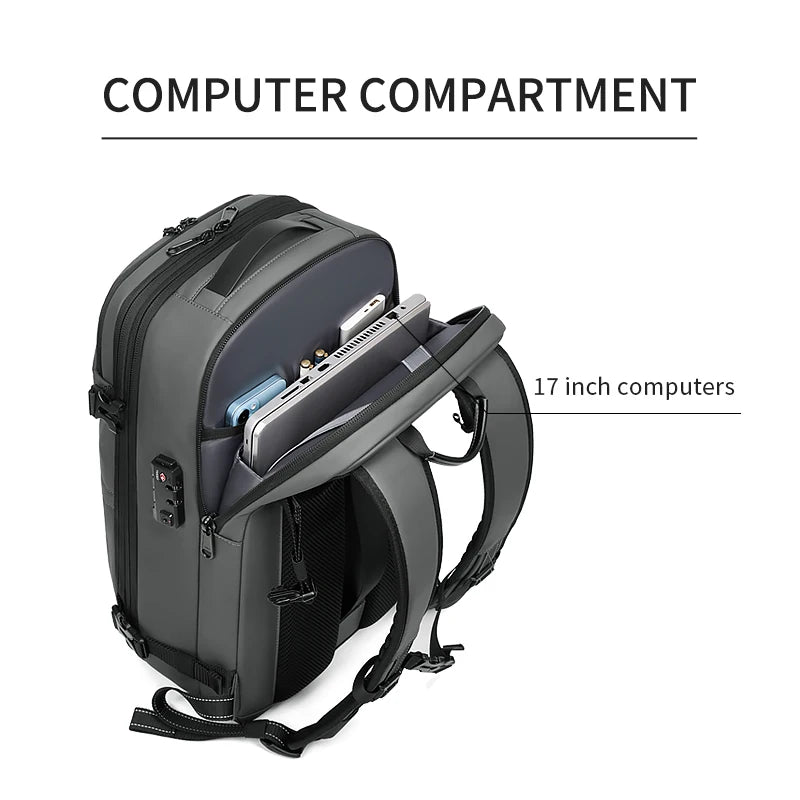 Durable 17-Inch Travel Backpack – Waterproof & Ergonomic Design