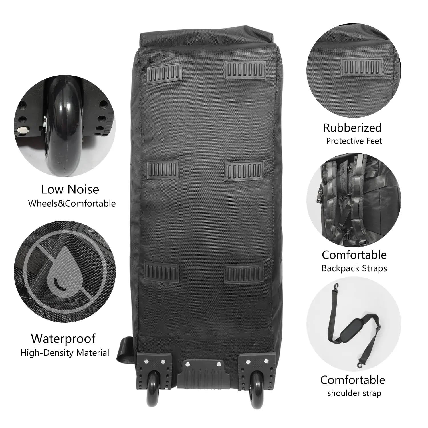 Heavy-Duty 80L Wheeled Duffel – Foldable Travel Bag