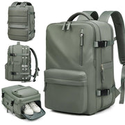 Stylish Travel Backpack – 16-Inch Laptop Bag with USB Charging and Shoe Storage