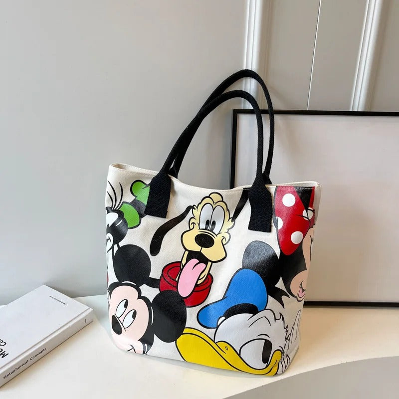 Versatile Mickey Canvas Handbag – Casual Tote Bag