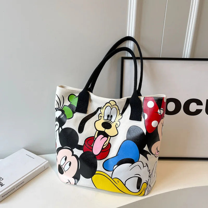 Versatile Mickey Canvas Handbag – Casual Tote Bag