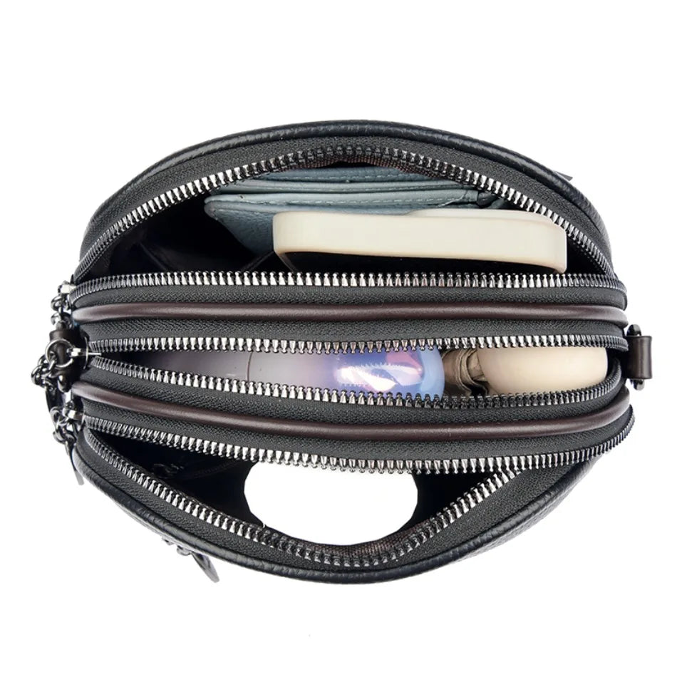 Fashion PU Leather Crossbody Bag – Multi-Compartment Luxury