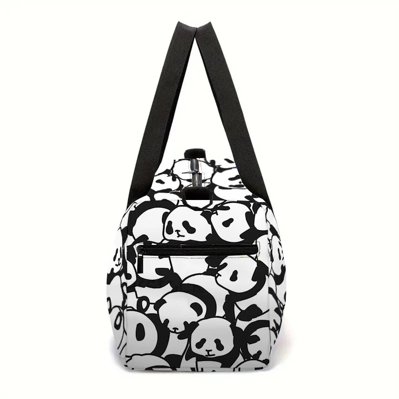 3D Cartoon Panda Travel Duffel Bag – Cute Hand Luggage