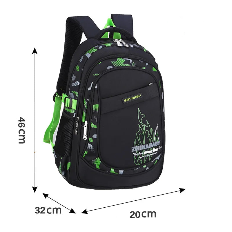 Waterproof School Backpack for Kids 6–12 Years – Lightweight Large Capacity bag