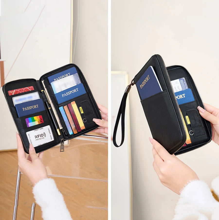 Fashion Passport Holder – RFID Blocking PU Wallet