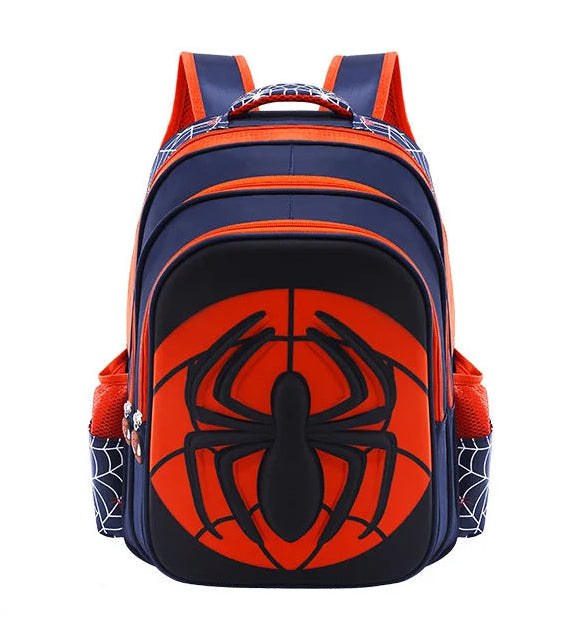 Kids Cartoon Spider Backpack - Durable Primary School Bag Set