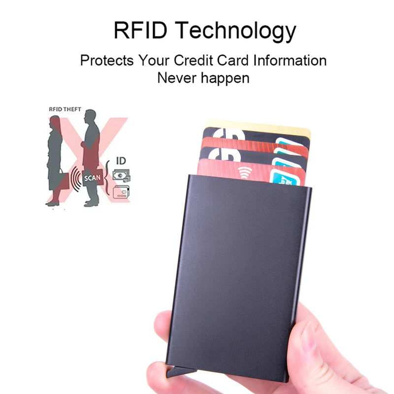 RFID Slim Metal Card Holder Wallet