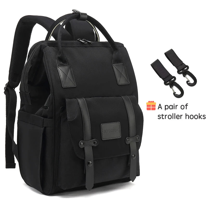 Multi-Compartment Baby Bag – Stroller Hook Enabled Mommy Backpack