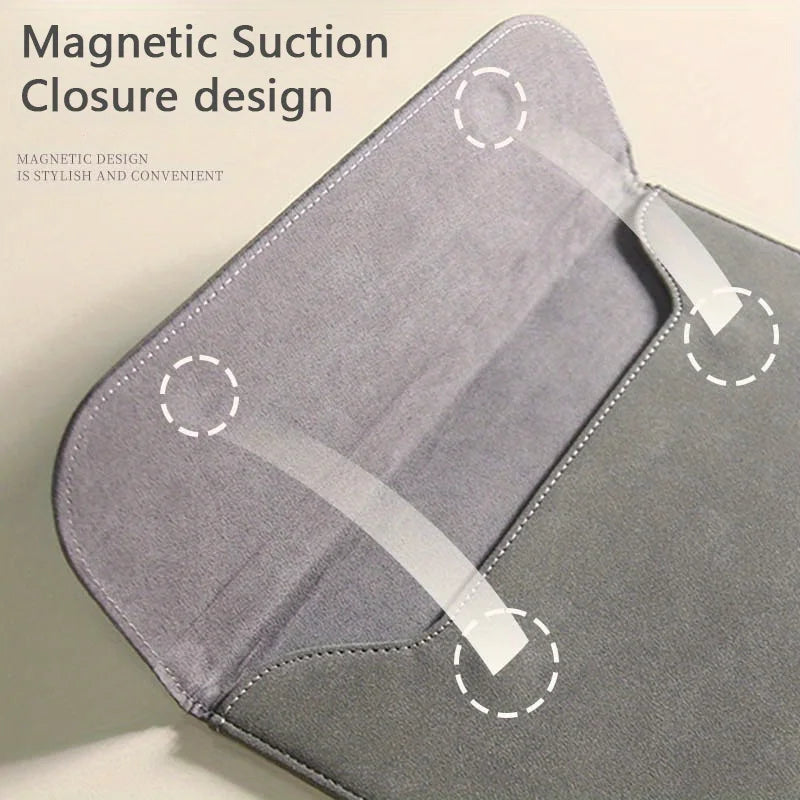 Premium PU Leather Sleeve for MacBook Air & Pro (M1/M2/M3) – 13 to 16 Inch Laptop Bag