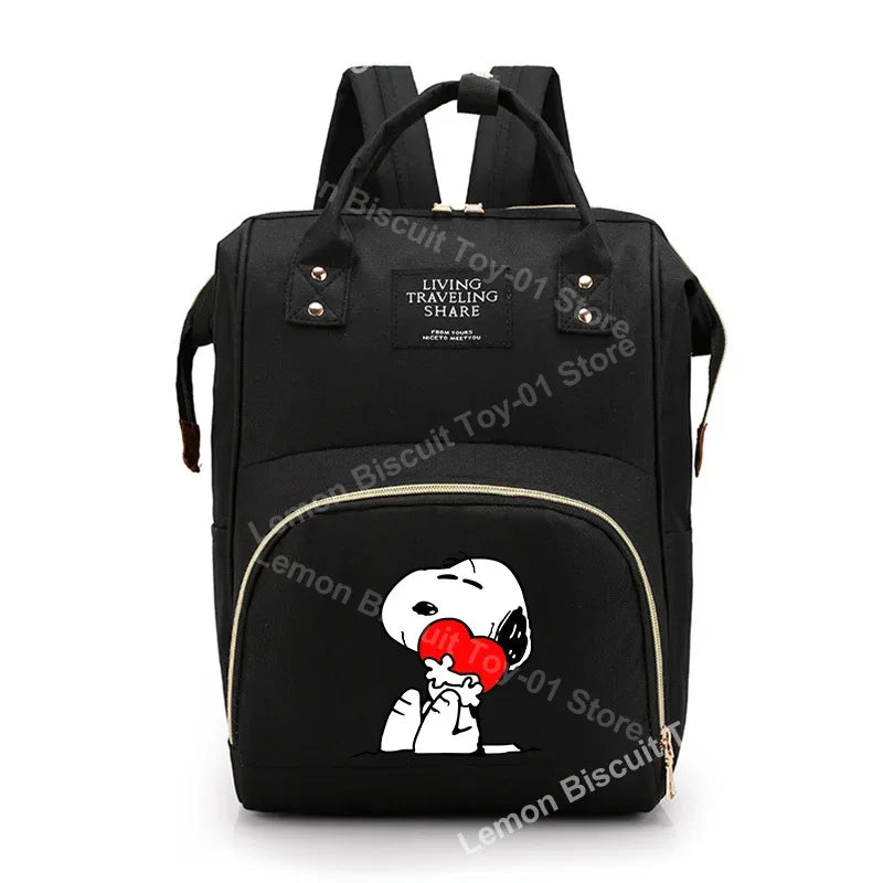 Cute Cartoon Diaper Bag – Snoopy Themed Baby Travel Backpack