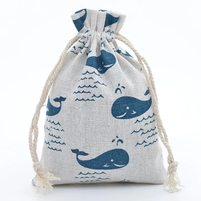 Cute Print Drawstring Pouches