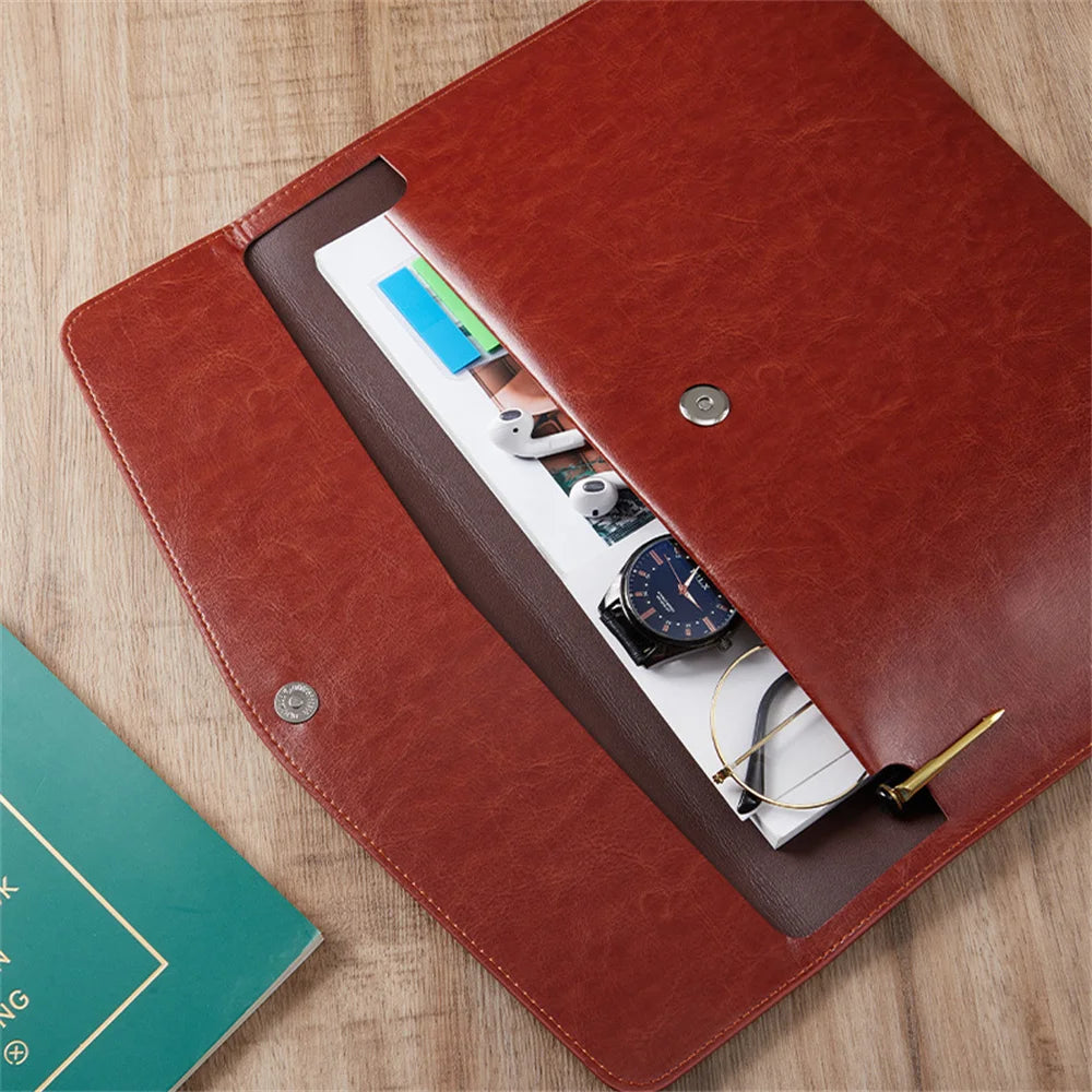 Leather Document Organizer – File Folder & Passport Holder