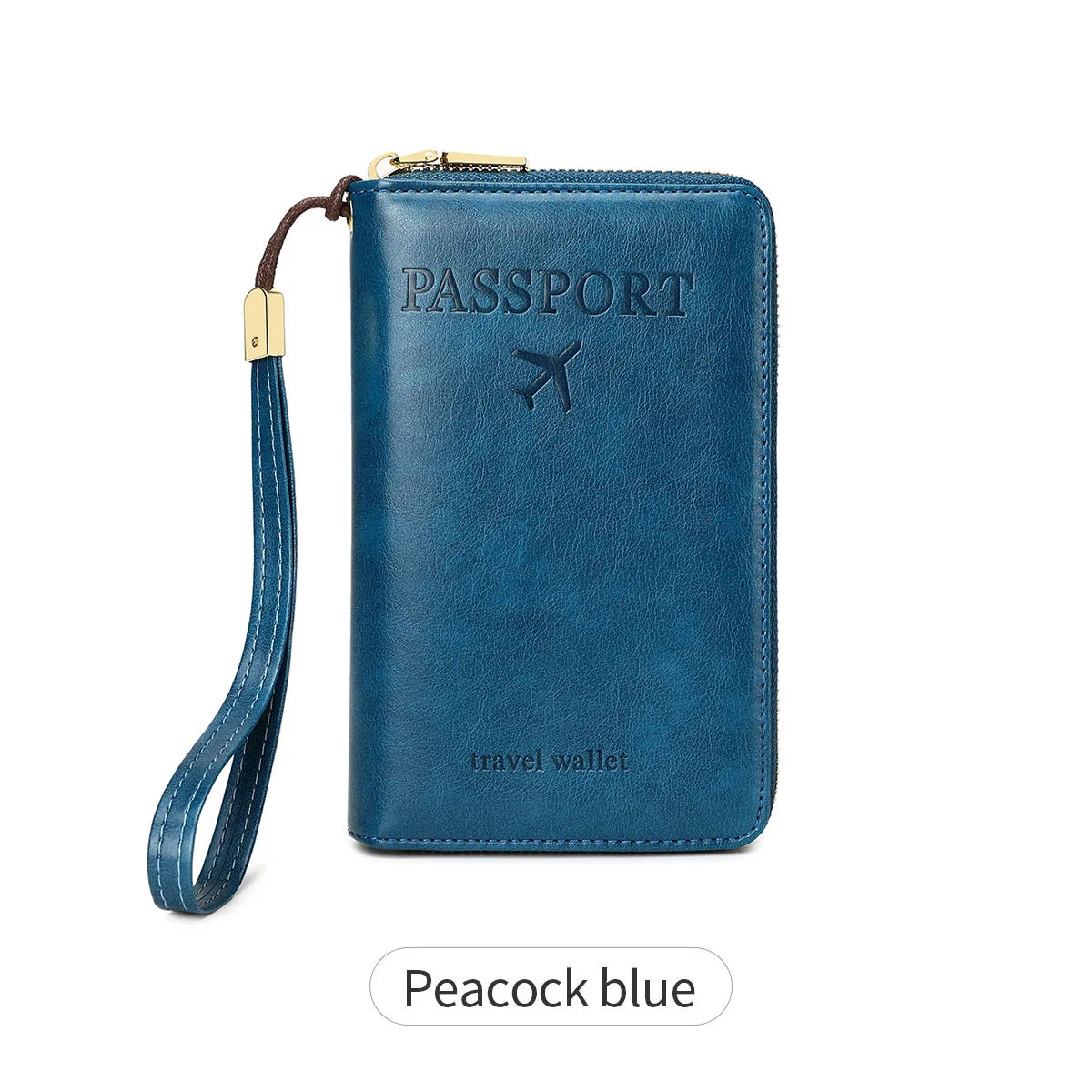 PU Leather Passport Holder – Large Capacity Travel Wallet