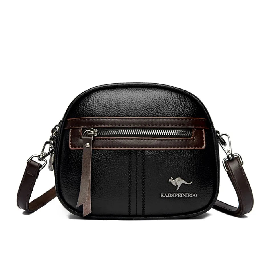Fashion PU Leather Crossbody Bag – Multi-Compartment Luxury