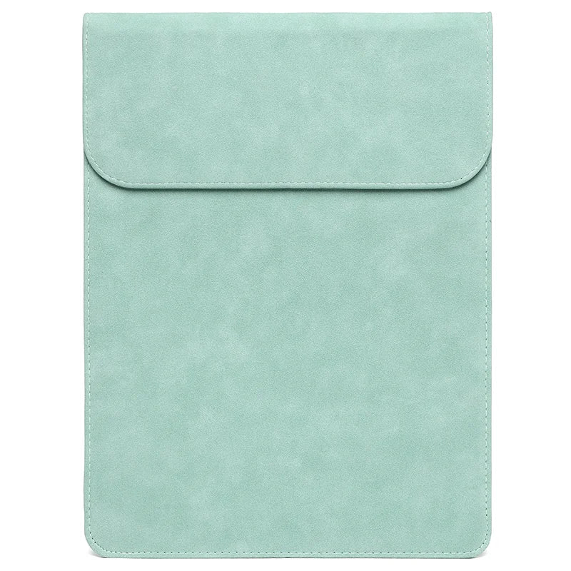 Vegan Leather Laptop Sleeve for MacBook Air Pro 13–16 Inch – Slim Matte Protective Case