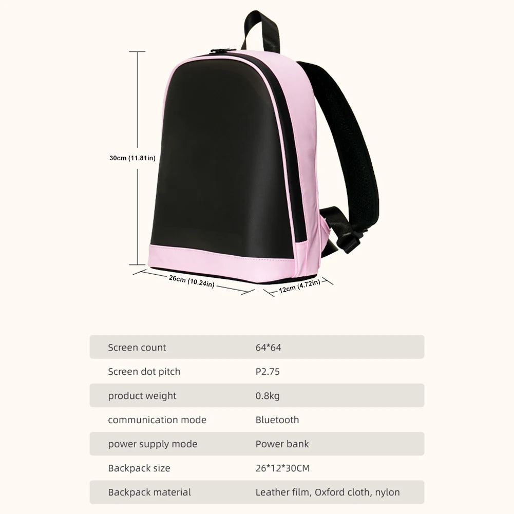 Pogrammable LED Advertising Backpack – Smart Billboard for Travel & Business