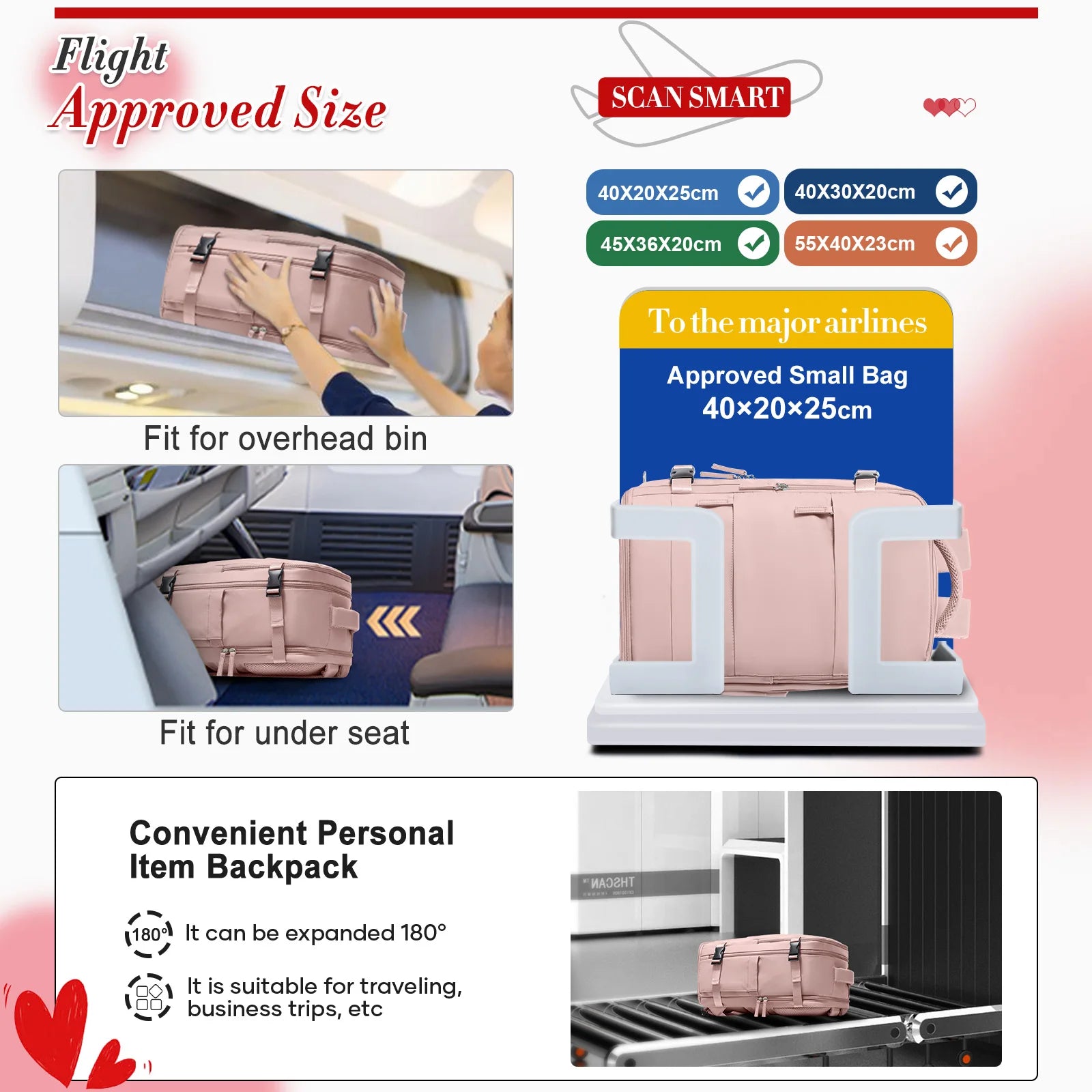 Flight-Friendly Travel Backpack – Carry-On with Comfort