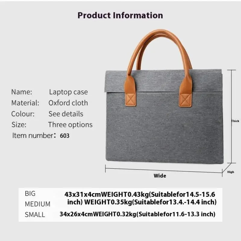 Versatile Portable Business Briefcase – Large Capacity Shoulder Bag with Multiple Pockets