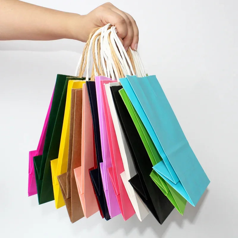 Kraft Paper Gift Bags with Handles