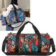 Painted Floral Crossbody Travel Bag