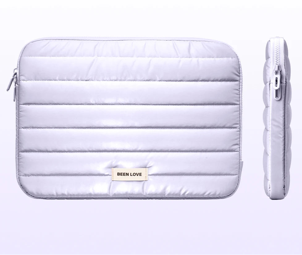 13/14 Inch Puffy Laptop Sleeve – Soft Fashion Notebook Case for MacBook Air & iPad Pro
