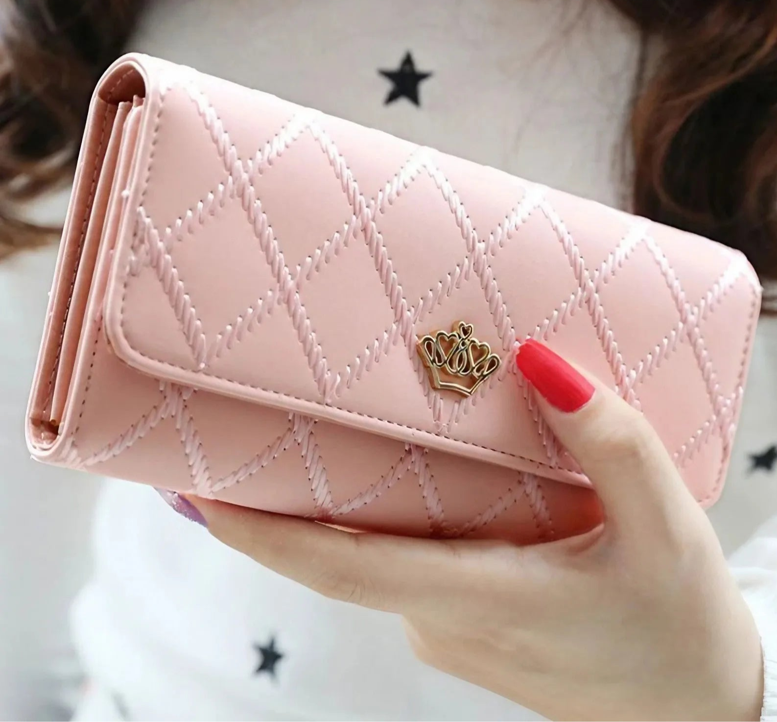 Plaid PU Leather Long Wallet