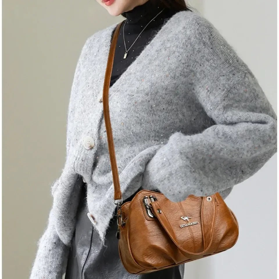Luxury 3-Layer Soft Leather HandBag