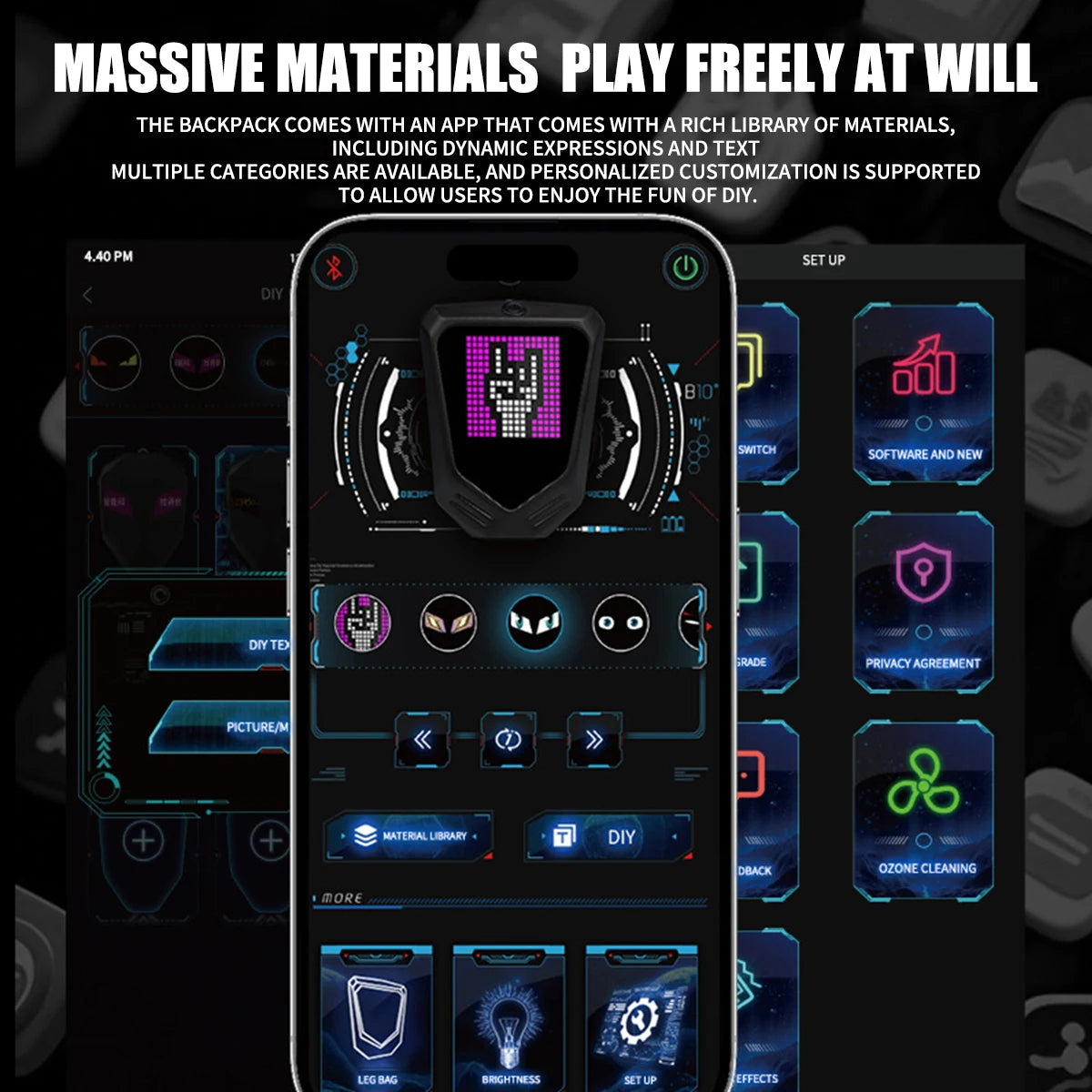 Waterproof LED Motorcycle Thigh Bag – Cycling Waist Pouch with Screen