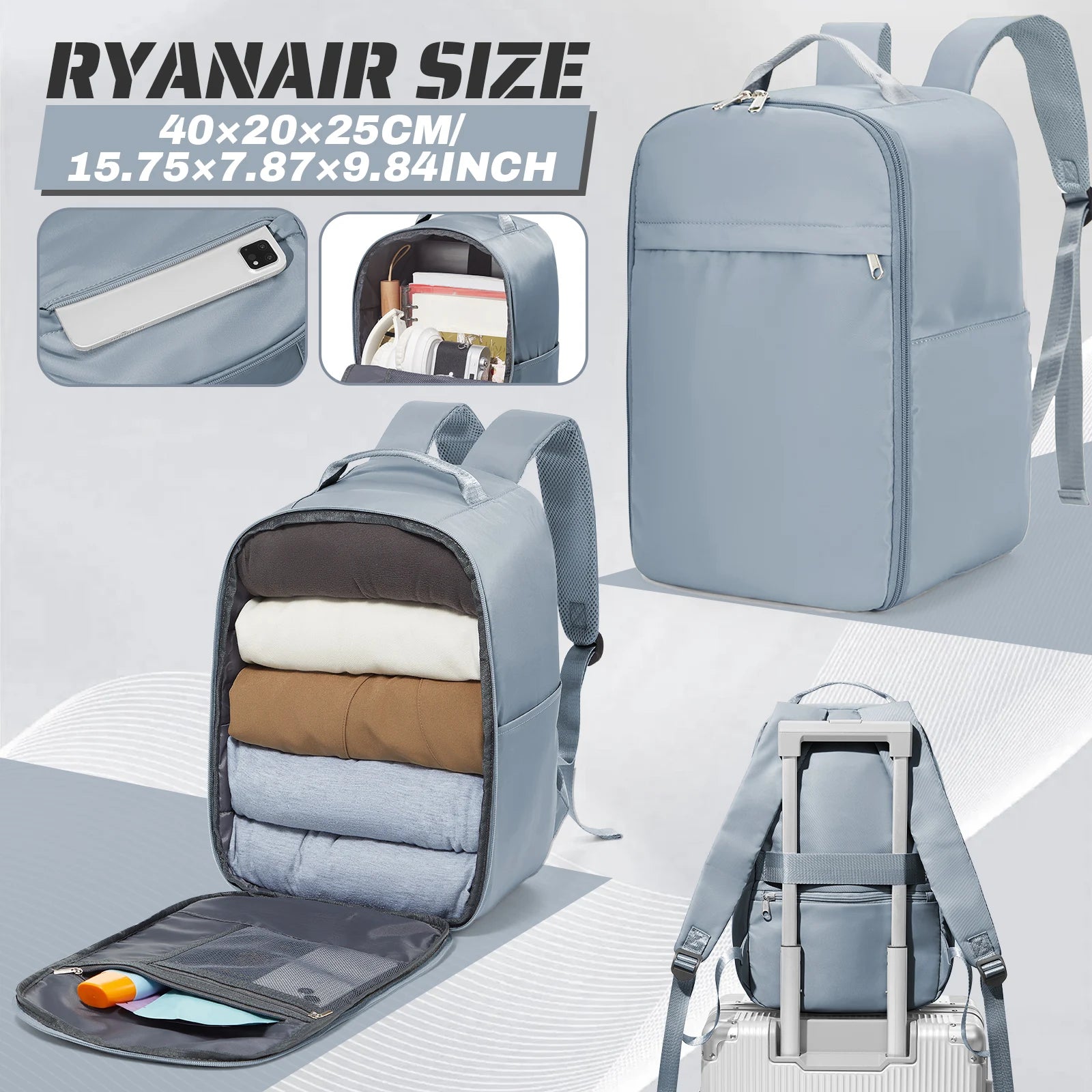 Airline Approved 40x20x25 & 40x30x20 - Cabin Travel Backpack