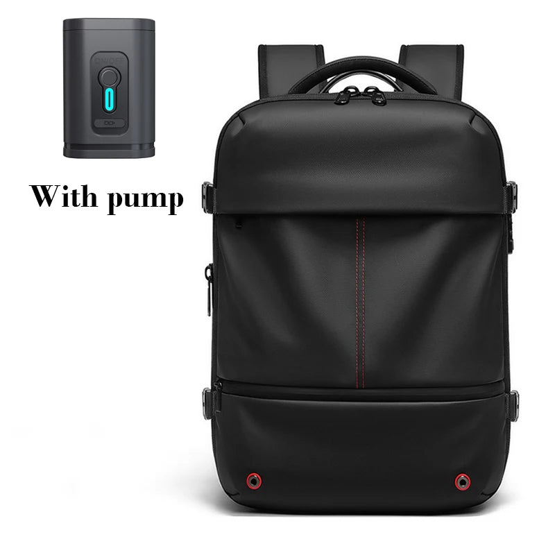 16-Inch Waterproof Travel Laptop Backpack – Vacuum Compression, USB Charging