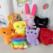 Crazy Monster Plush Toy – Rainbow Rabbit Ugly Cute Plush Doll