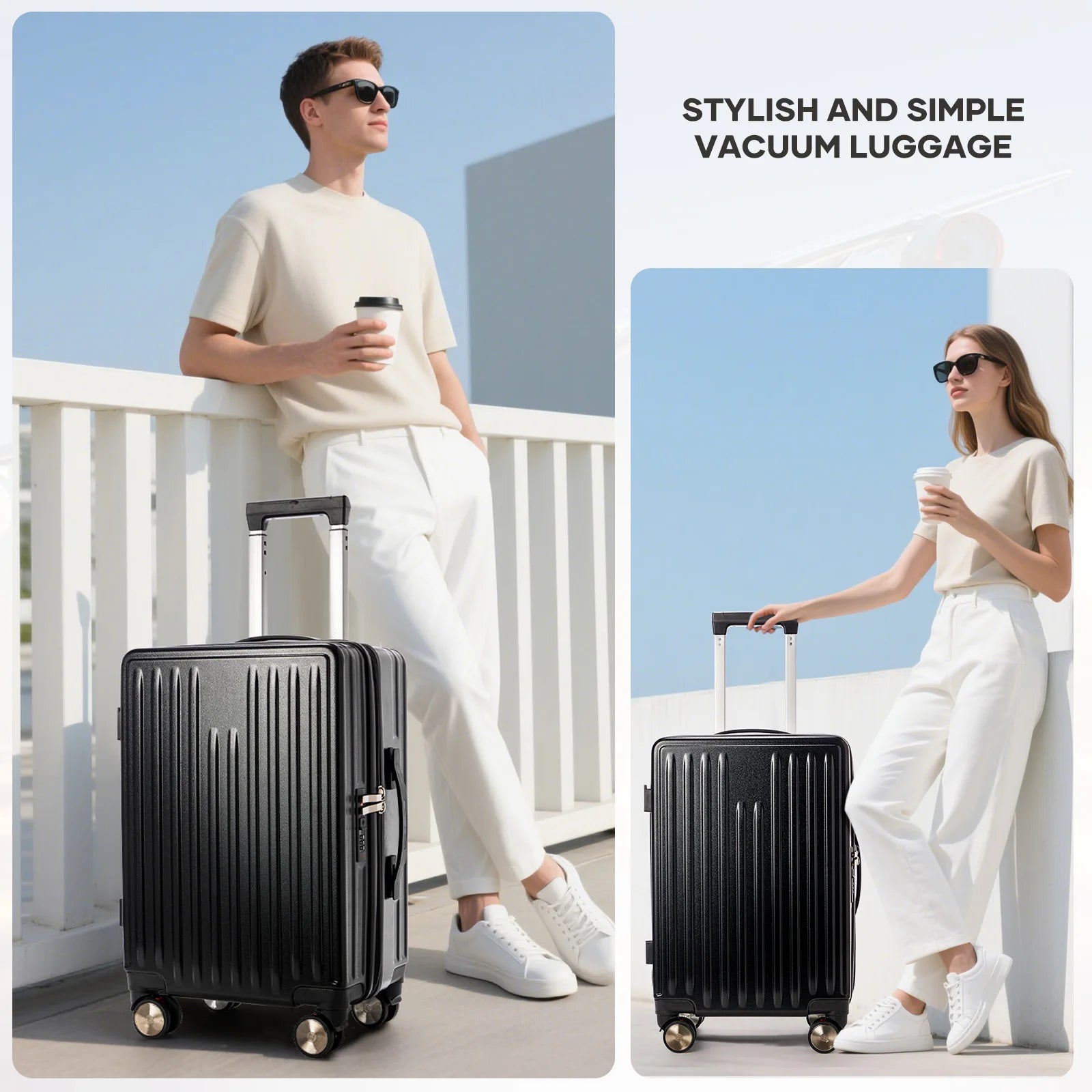 Vacuum Compression Cabin Luggage – Space-Saving Suitcase for Travel