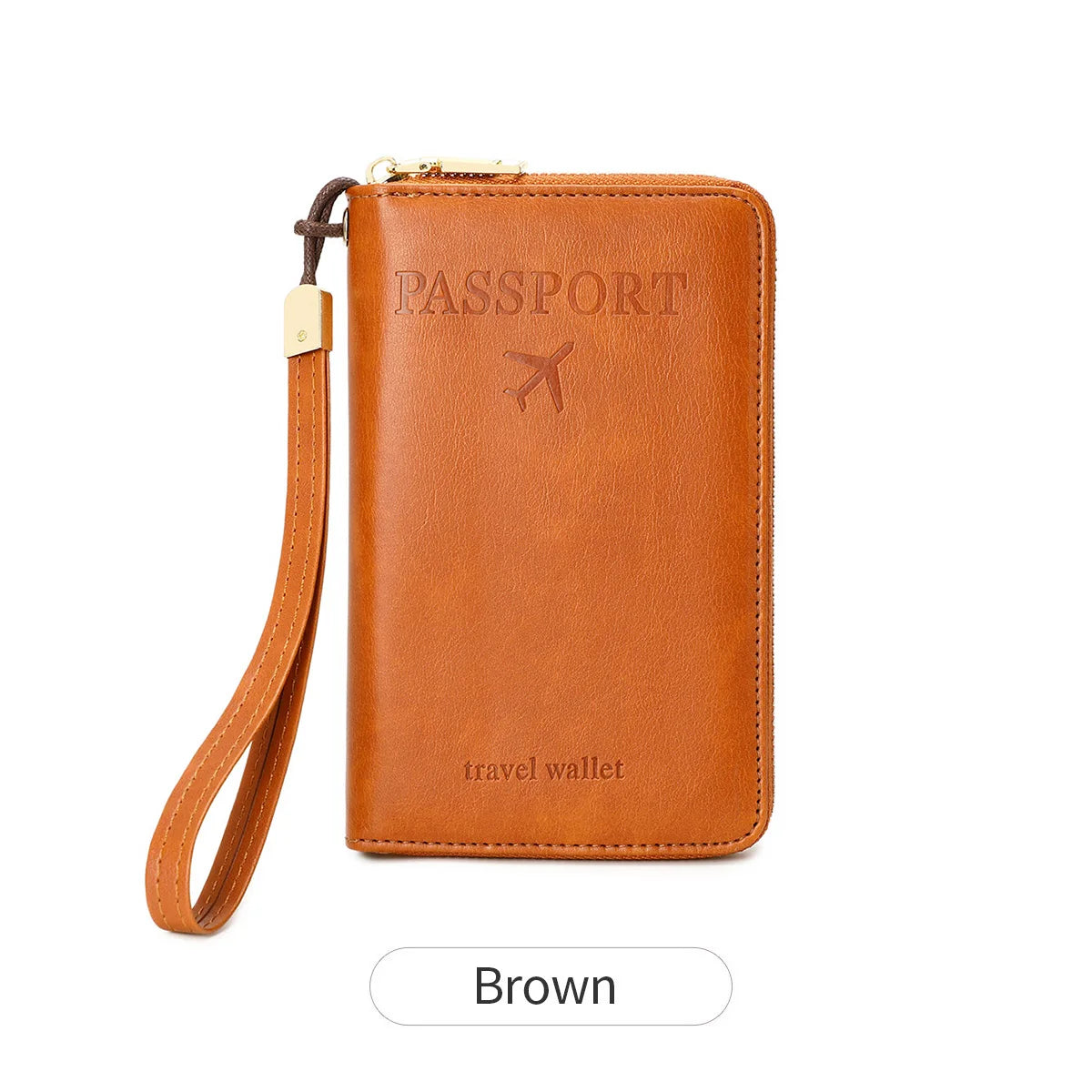 PU Leather Passport Holder – Large Capacity Travel Wallet