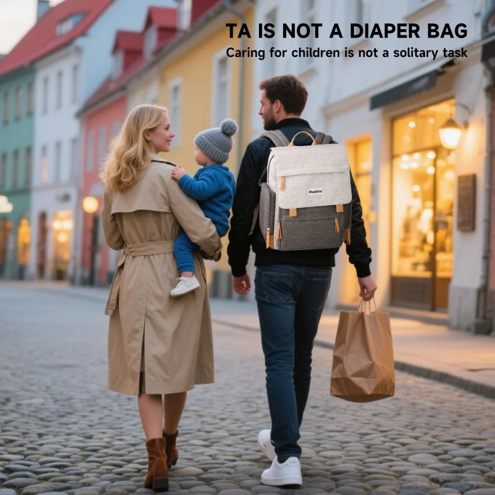 Hands-Free Baby Backpack – Large Capacity Stroller Diaper Bag