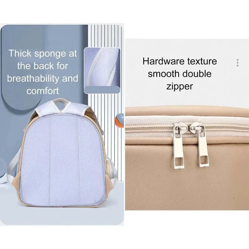 PU Portable Cat Carrier Backpack – Transparent Breathable Pet Bag