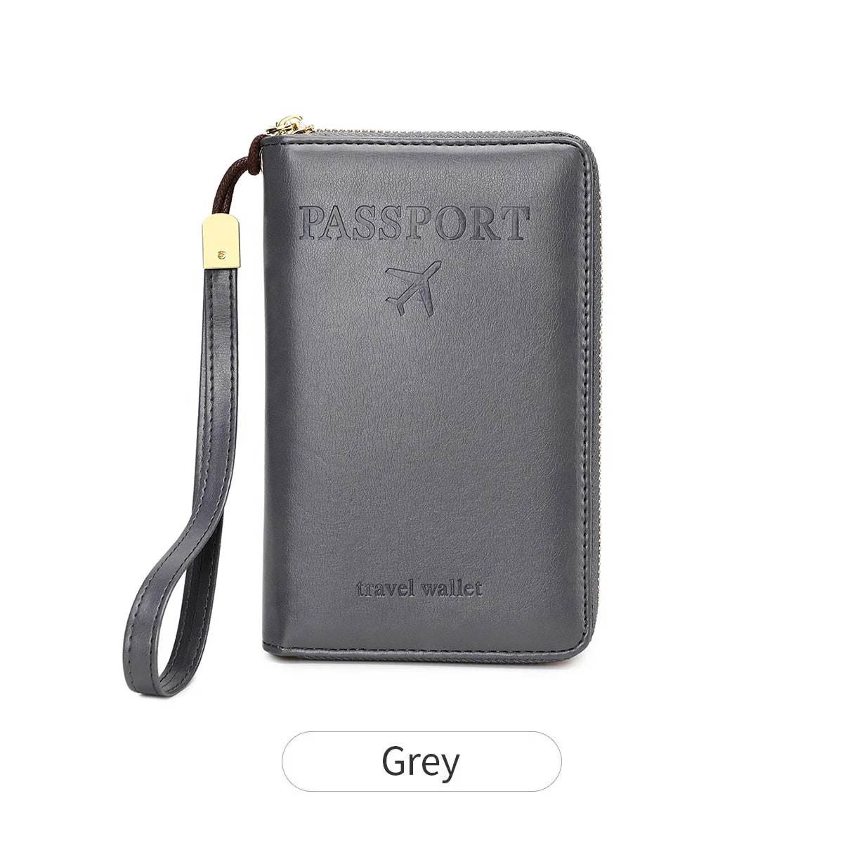 PU Leather Passport Holder – Large Capacity Travel Wallet