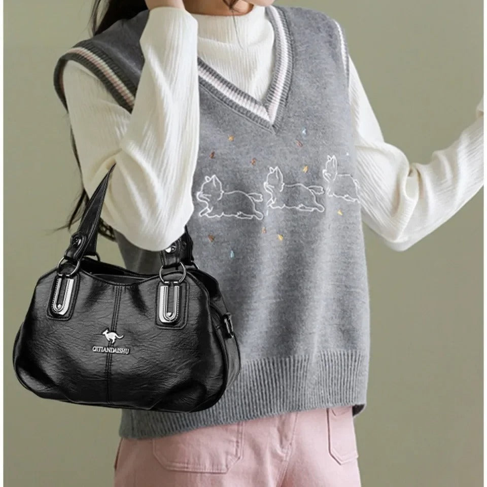 Luxury 3-Layer Soft Leather HandBag