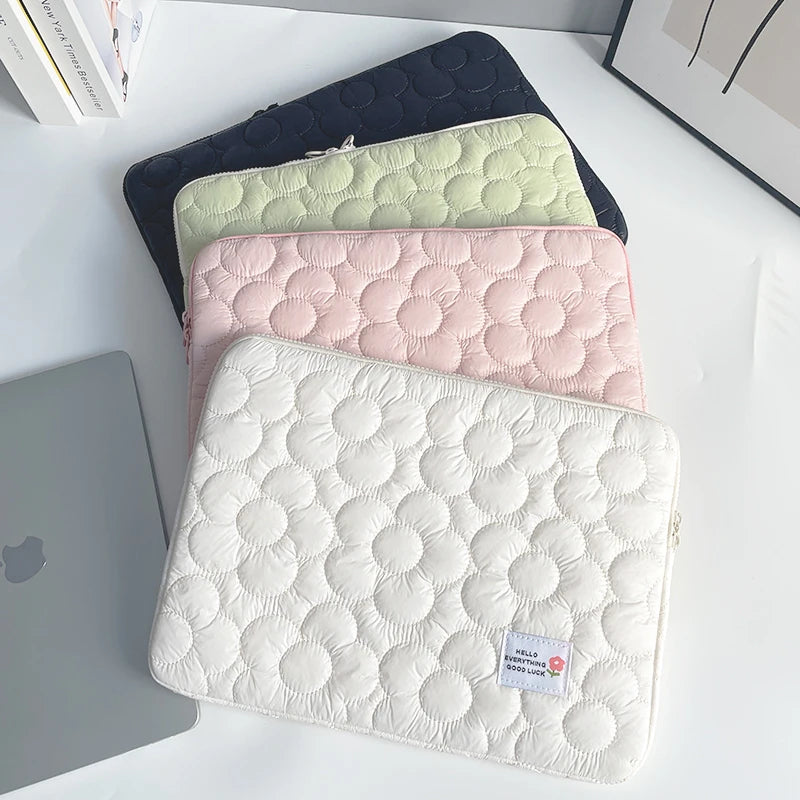 Cute Flower Laptop Sleeve – Protective Bag for MacBook for 11–15.6 Inch