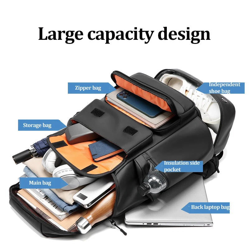 50L Large Capacity Waterproof Travel Backpack – 17-Inch Laptop Bag
