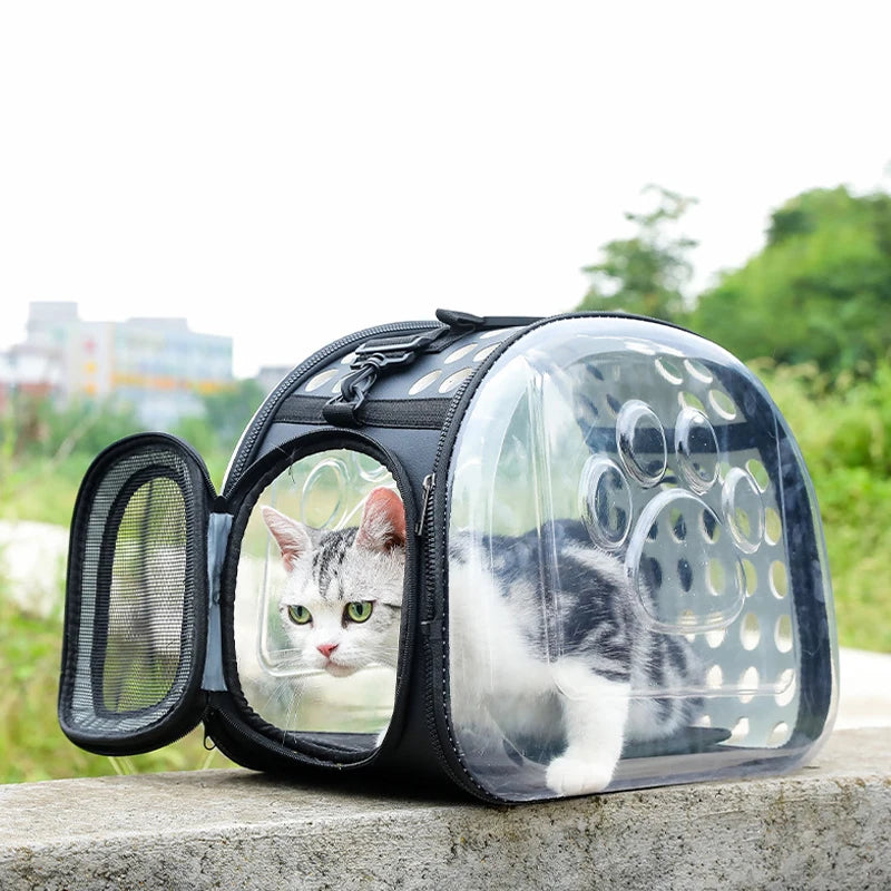Portable Breathable Pet Carrier Backpack – Travel Cage Handbag for Cat