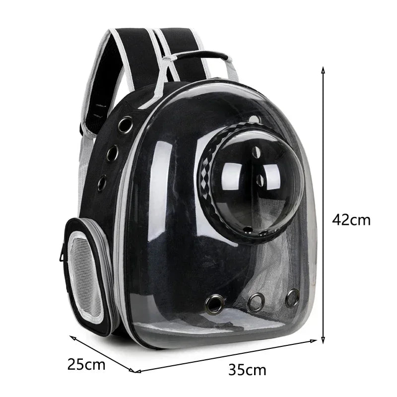 Premium Transparent Space Capsule Pet Backpack – Breathable Travel Carrier