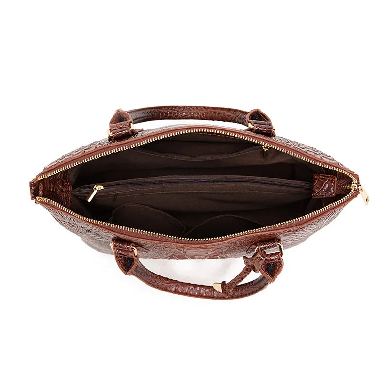 Fashion Colorful Alligator Style Handbag – Retro Crocodile Pattern PU Leather