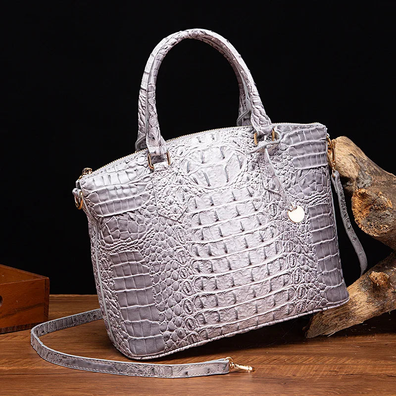 Fashion Colorful Alligator Style Handbag – Retro Crocodile Pattern PU Leather